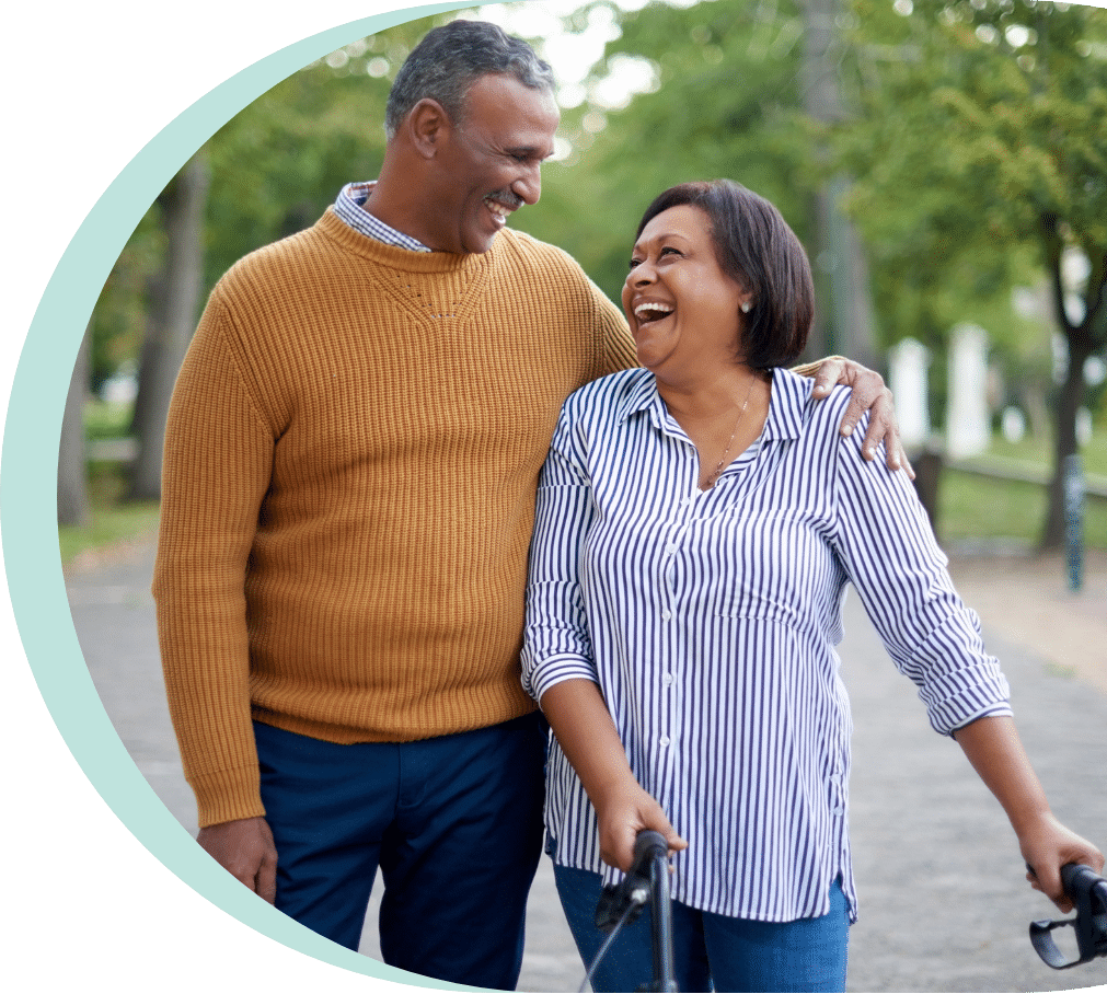 Elderly Couple Walking