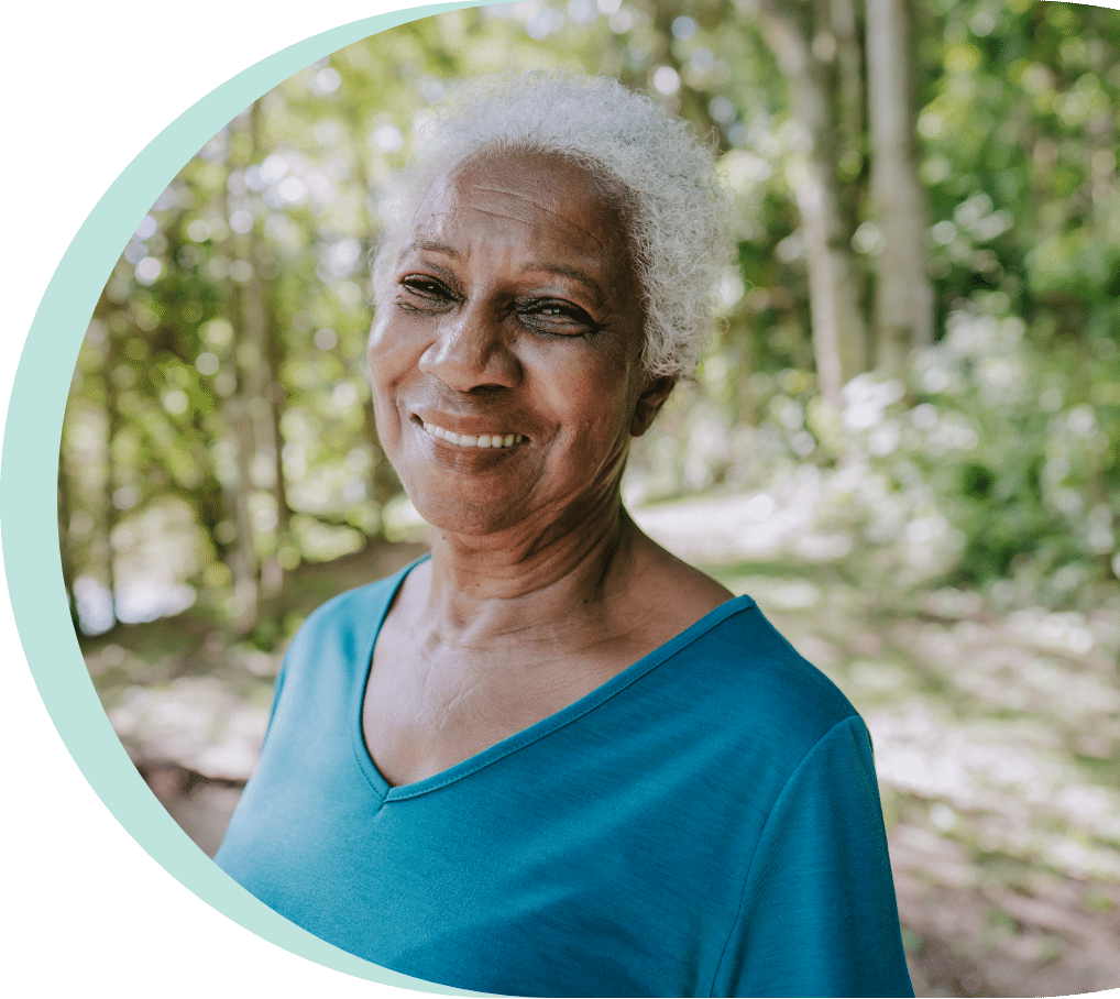 Smiling Elderly Woman Outside