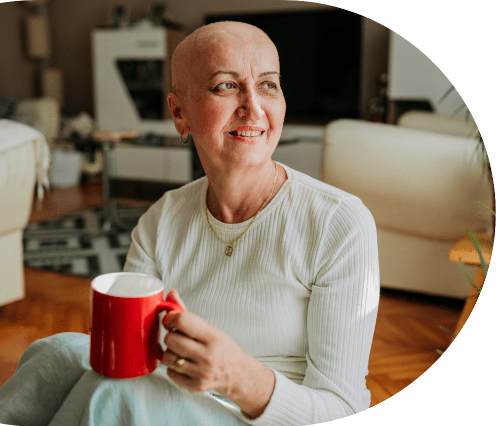 smiling woman who beat lung cancer in seniors
