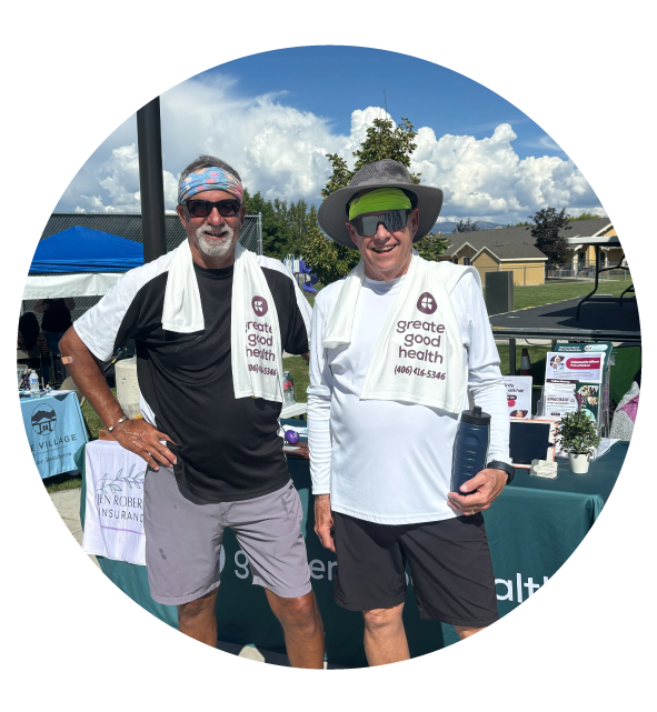 Greater Good Health at a the Montana Senior Olympics