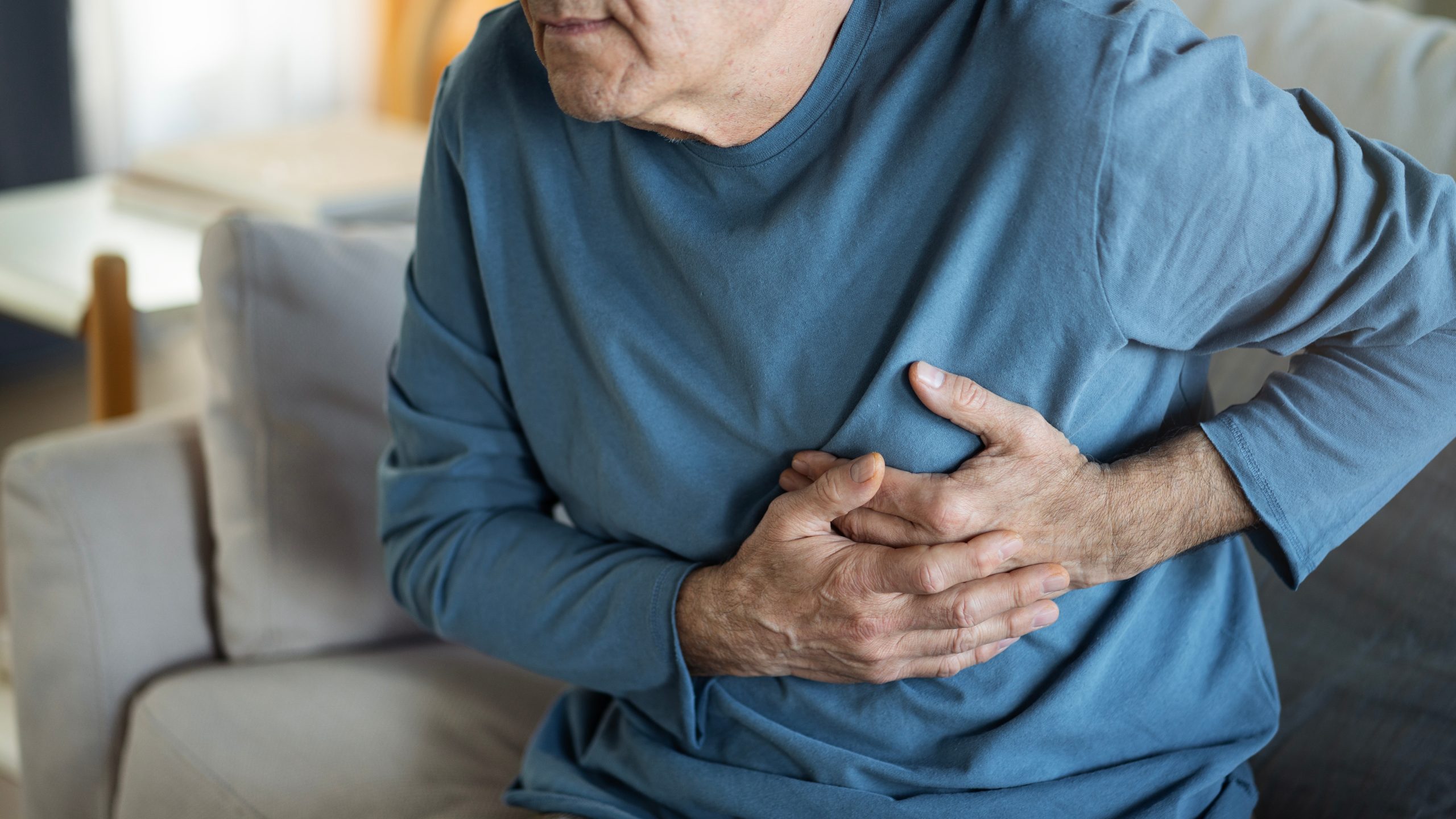 An elderly man with heart problems